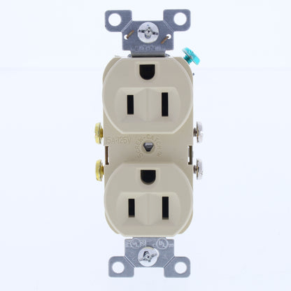 10 Eaton Ivory Commercial Grade Outlet Receptacles Nema 5-15R 15A 125V CR15V