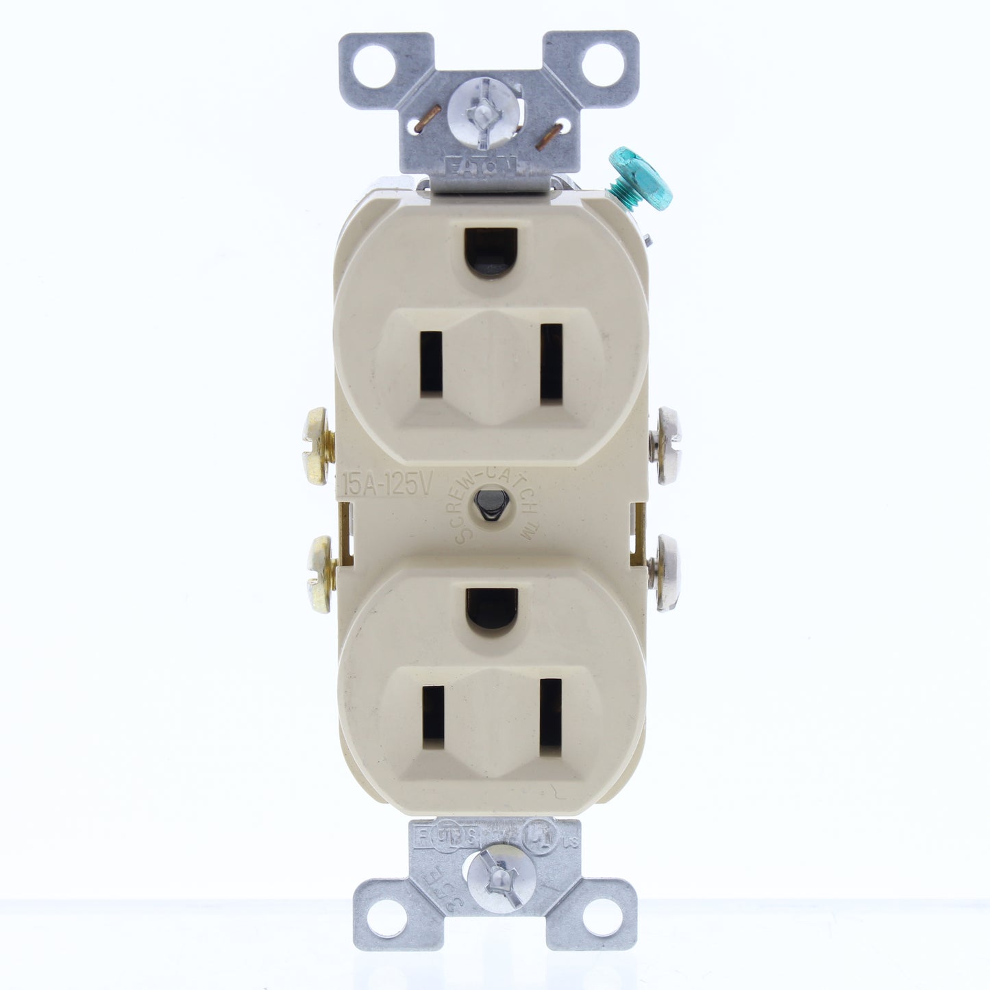 Eaton Ivory Commercial Grade Outlet Receptacle Nema 5-15R 15A 125V Bulk CR15V