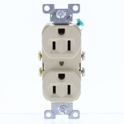 Eaton Ivory Commercial Grade Outlet Receptacle Nema 5-15R 15A 125V Bulk CR15V