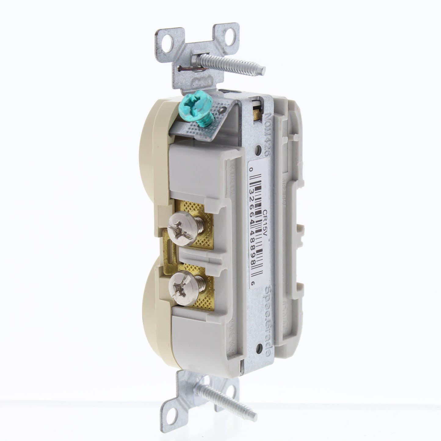 Eaton Ivory Commercial Grade Outlet Receptacle Nema 5-15R 15A 125V Bulk CR15V