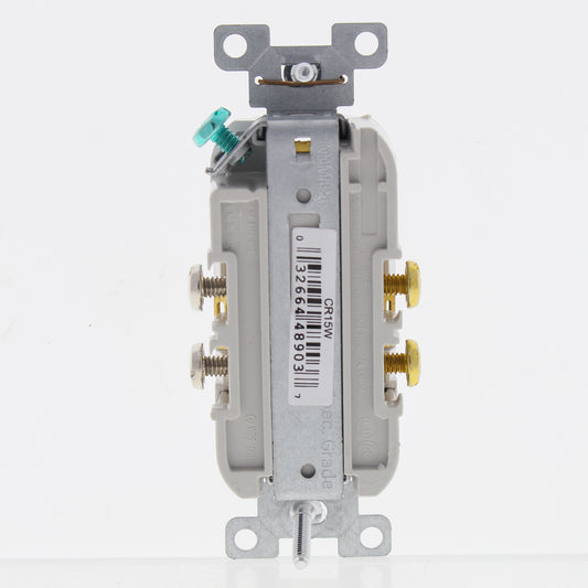 Eaton CR15W White Commercial Grade 15A Outlet Receptacle NEMA 5-15R Bulk 125V