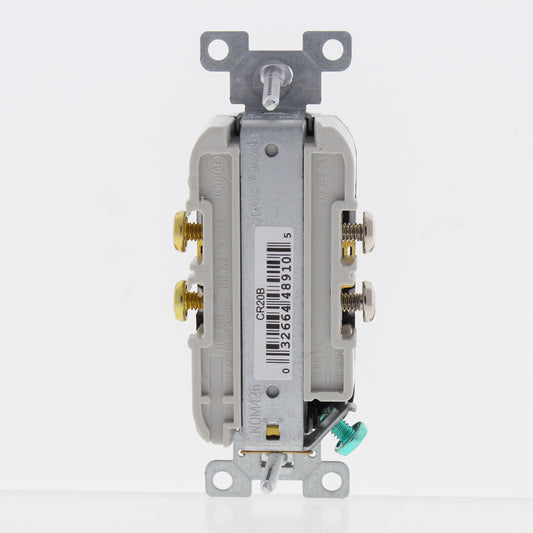 Eaton CR20B Brown 20A Duplex Outlet Receptacle Nema 5-20R 125V Bulk Commercial