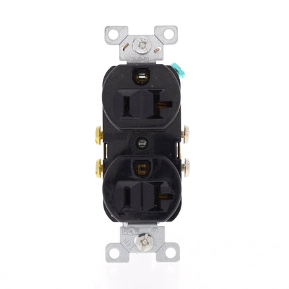 Eaton CR20BK Black 20A Duplex Outlet Receptacle Nema 5-20R 125V Bulk Commercial