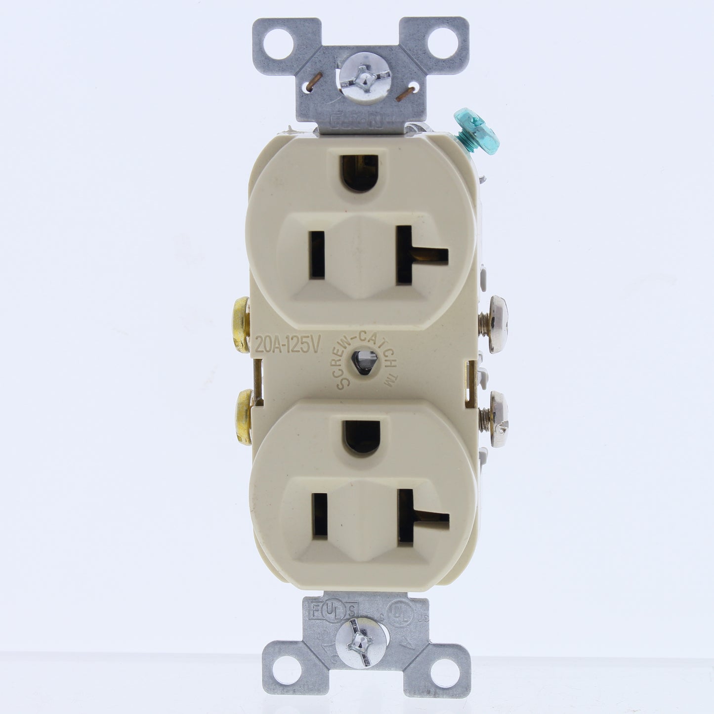 Eaton Ivory Commercial Duplex Outlet Receptacle Nema 5-20R 20A 125V Bulk CR20V