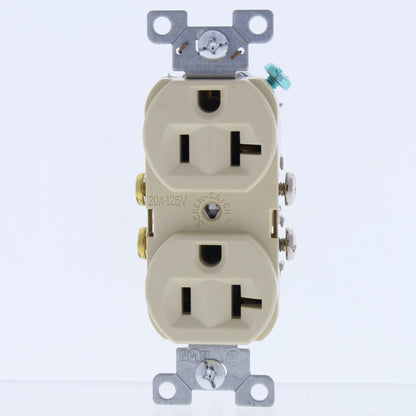 Eaton Ivory Commercial Duplex Outlet Receptacle Nema 5-20R 20A 125V Bulk CR20V