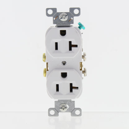 10 Eaton White Commercial Grade Duplex Outlet Receptacles NEMA 5-20R 20A CR20W