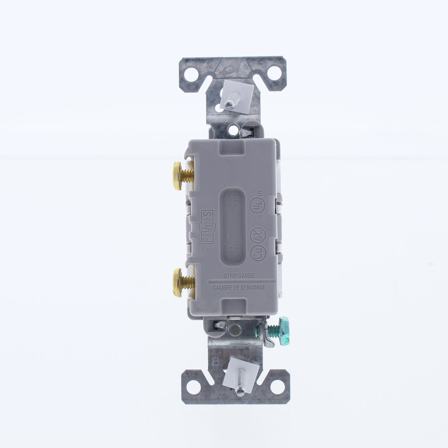 Eaton White Commercial Grade Toggle Wall Light Switch 15A 120/277V Bulk CS115W
