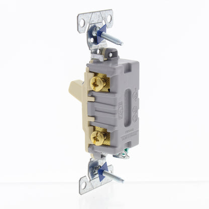 Eaton CS120V Ivory Commercial Single Pole On/Off Toggle Light Switch 20A Bulk