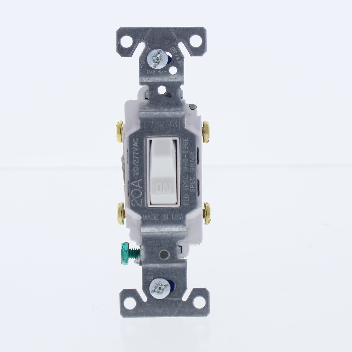 Eaton White Commercial Double Pole Toggle Wall Light Switch 20A Bulk CS220W