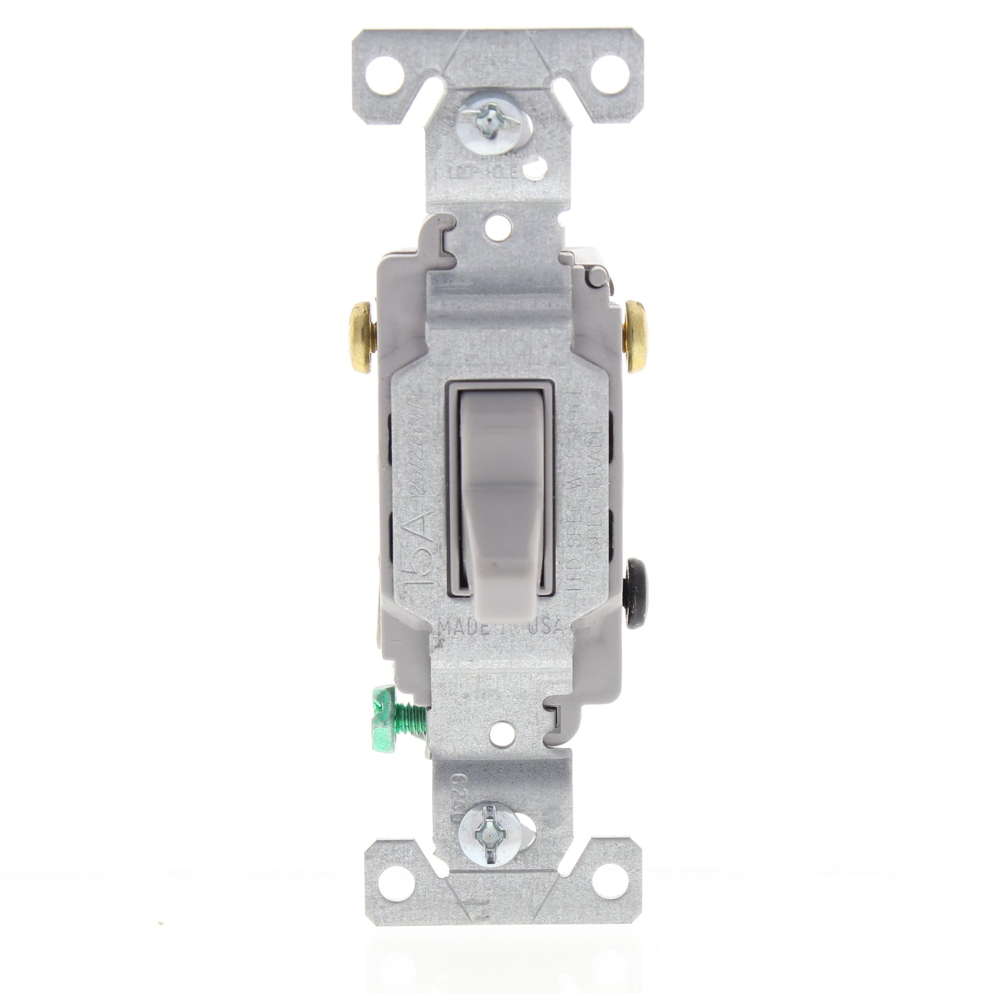 Eaton CS315GY Gray Commercial Grade Toggle Light Switch 3-Way 15A 120/277V Bulk