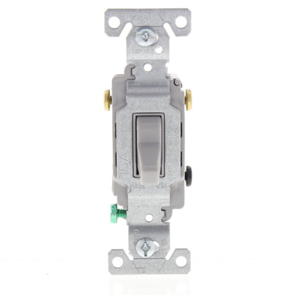 Eaton CS315GY Gray Commercial Grade Toggle Light Switch 3-Way 15A 120/277V Bulk