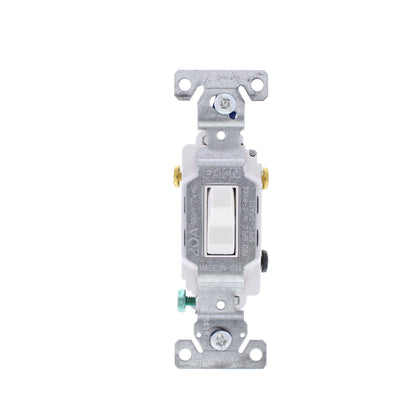 10 Eaton White Commercial Toggle Wall Light Switches 3-Way Control 20A CS320W