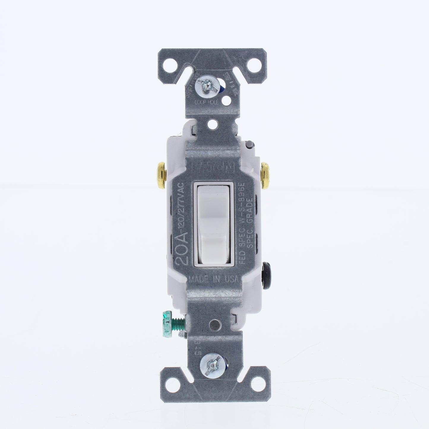 Eaton White Commercial Toggle Wall Light Switch 3-Way 20A Bulk CS320W