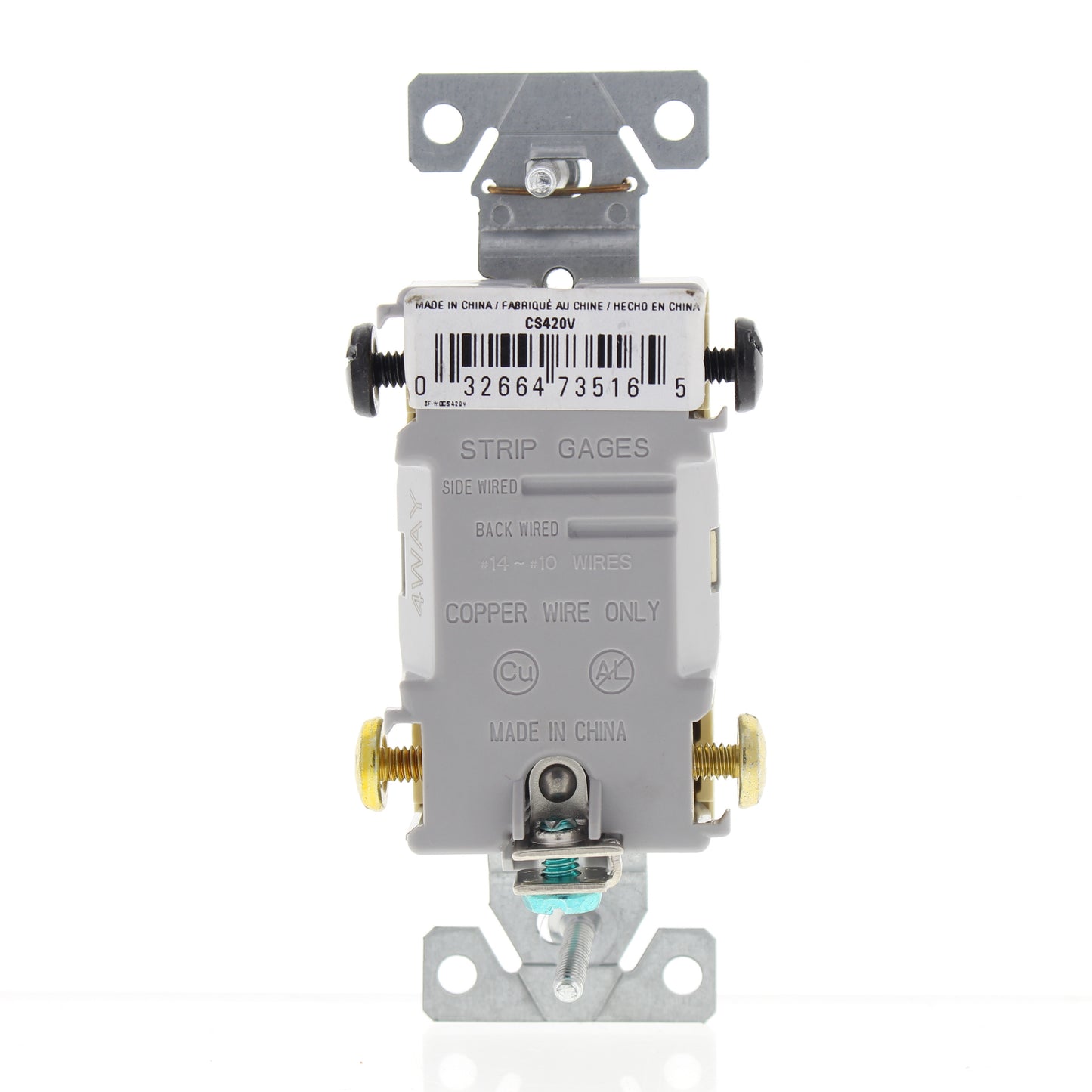 Eaton CS420V Ivory Commercial Grade Toggle Wall Light Switches 4-Way 20A Bulk