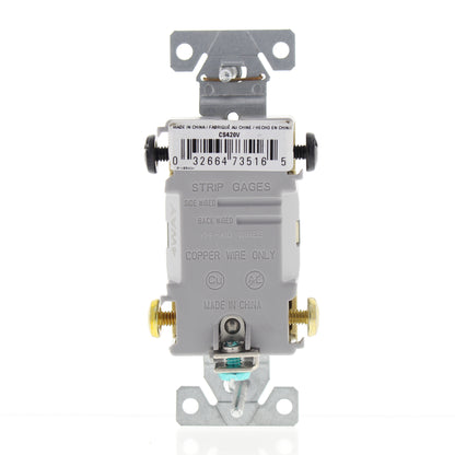Eaton CS420V Ivory Commercial Grade Toggle Wall Light Switches 4-Way 20A Bulk