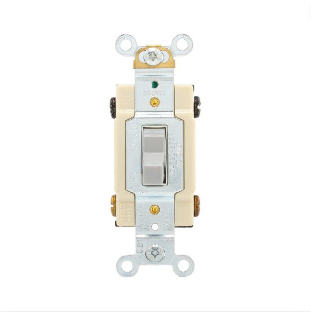 Eaton Gray 4-Way Commercial Toggle Wall Light Switch 20A 120/277V Bulk CSB420GY