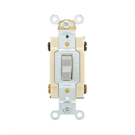 Eaton Gray 4-Way Commercial Toggle Wall Light Switch 20A 120/277V Bulk CSB420GY
