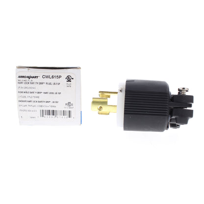 Eaton Arrow Hart Turn Locking Plug Twist Nema L6-15P 15A 250V Hart Lock CWL615P