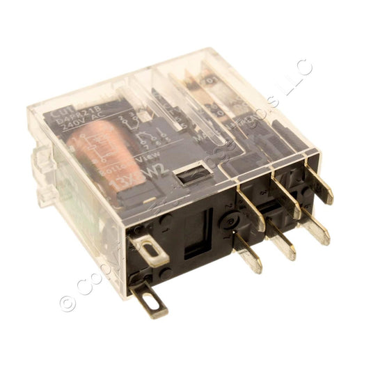 Eaton D4 Spade Plug-In Relay w/Indicator Light DPDT 240VAC Coil 10A D4PR21B