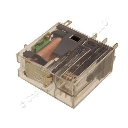 Eaton D4 Spade Plug-In Relay w/Indicator Light DPDT 240VAC Coil 10A D4PR21B