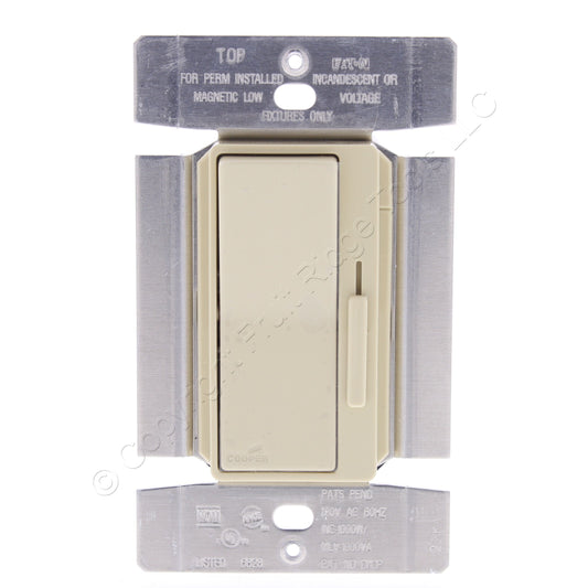 Eaton Lt Almond 1-Pole/3-Way Decorator Slide Dimmer Incandescent 1000W DI10P-LA