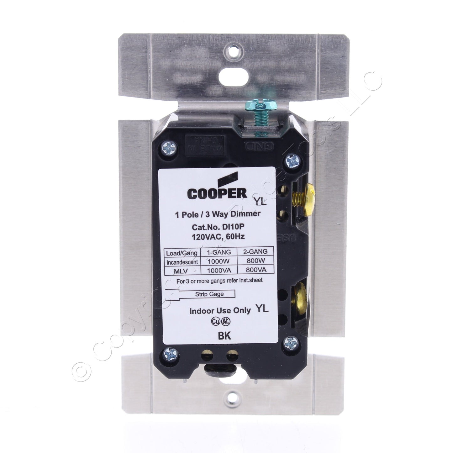 Eaton Lt Almond 1-Pole/3-Way Decorator Slide Dimmer Incandescent 1000W DI10P-LA