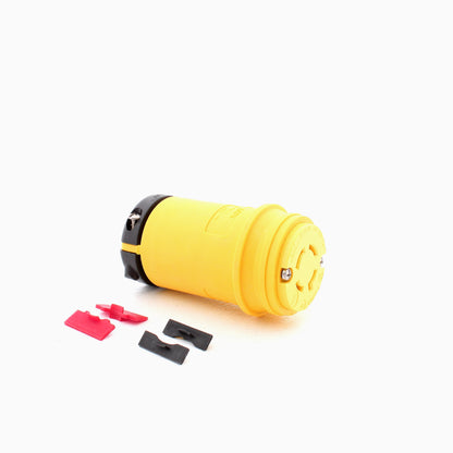 Eaton L1520CY Yellow 20A Corrosion Resistant Locking Connector L15-20R 250V 3?