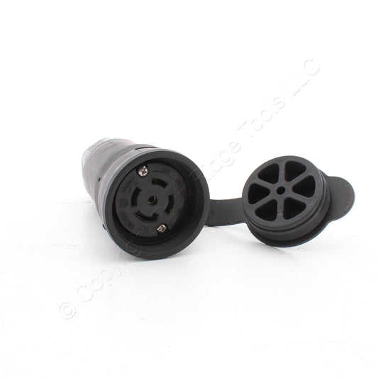Eaton L2130CWBK Black Watertight 30A Locking Connector Plug L21-30R 120/208V 3?Y