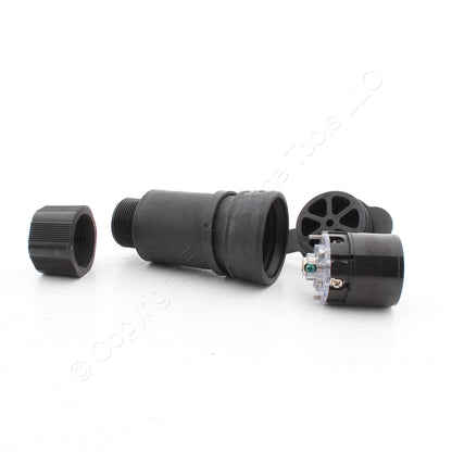 Eaton L2130CWBK Black Watertight 30A Locking Connector Plug L21-30R 120/208V 3?Y