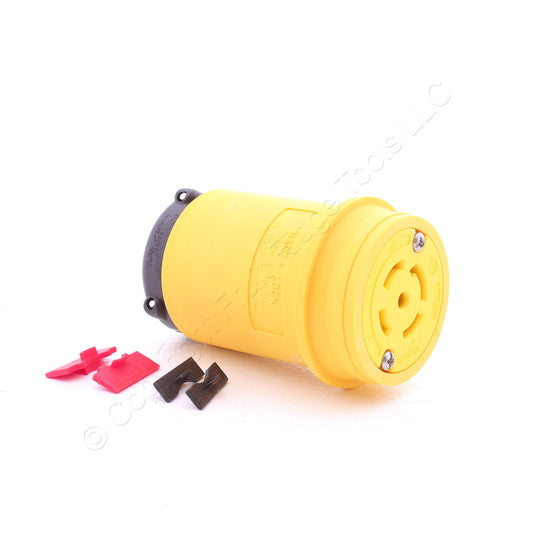 Eaton Yellow Corrosion Resistant Lock Connector L21-30R 30A 120/208V 3�Y L2130CY