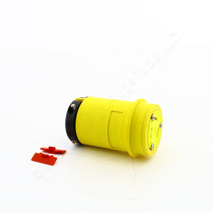 Eaton Yellow Twist Locking Insulated Connector Nema L5-30R 30A 125V 2P3W L530CY