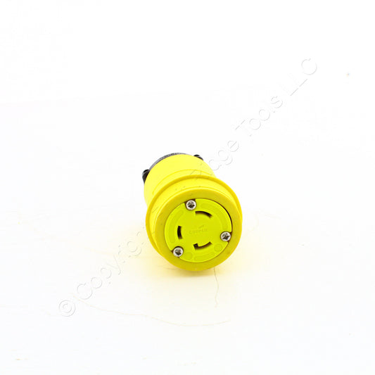 Eaton Yellow Twist Locking Insulated Connector Nema L5-30R 30A 125V 2P3W L530CY