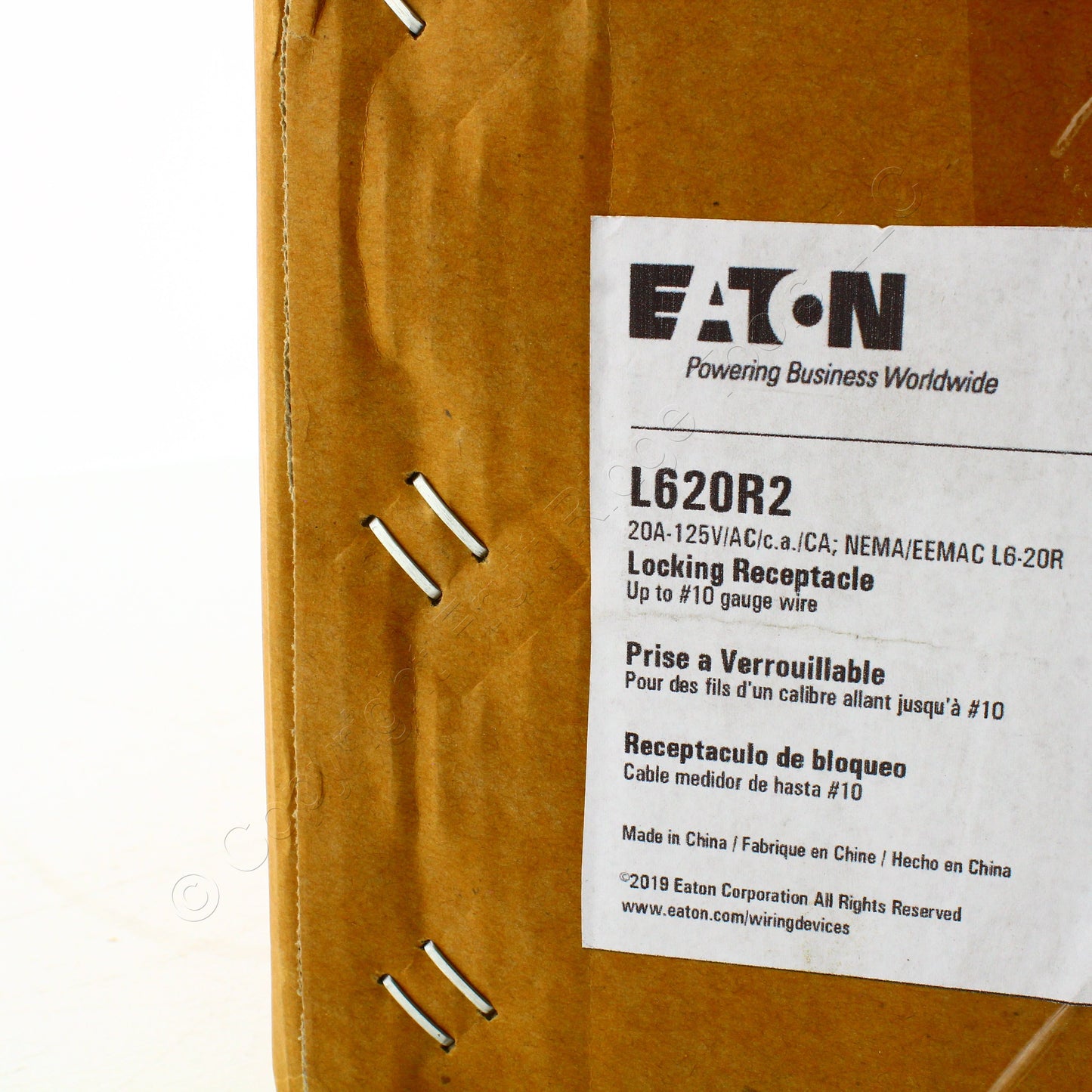 Eaton Short Strap Twist Locking Receptacle Outlet Nema L6-20R 20A 250V L620R2