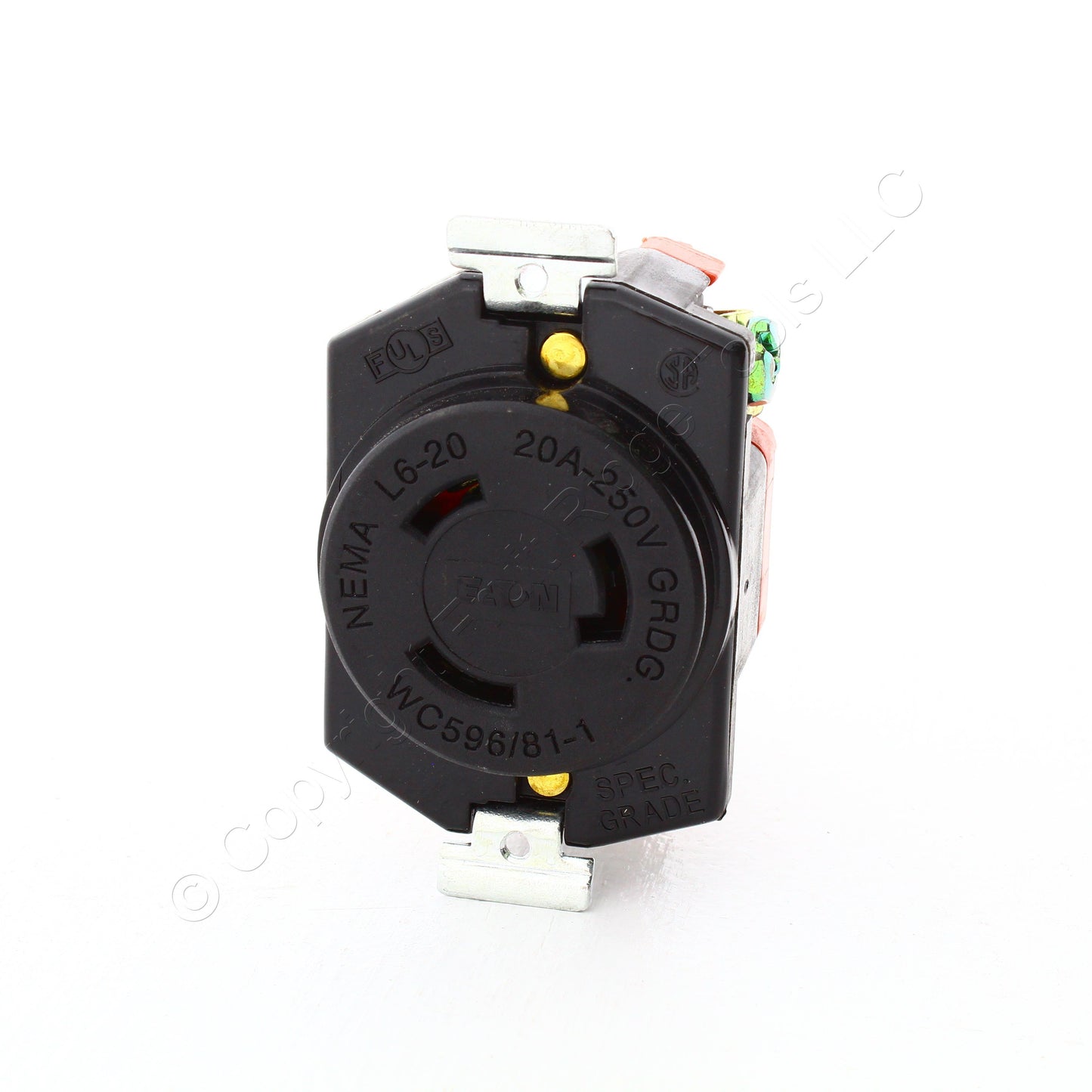 Eaton Short Strap Twist Locking Receptacle Outlet Nema L6-20R 20A 250V L620R2