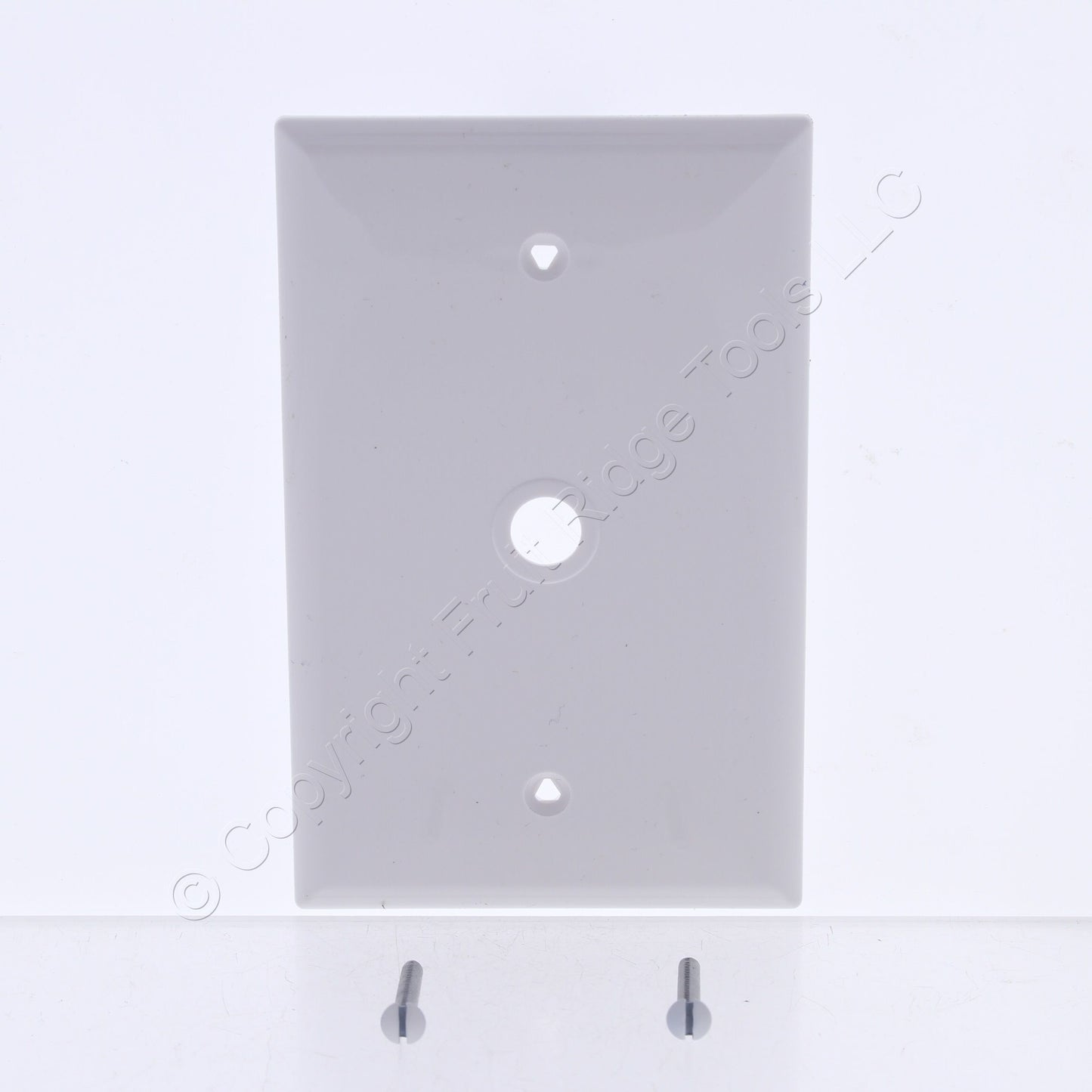 Eaton PJ11W White 1-Gang Phone .406" Unbreakable Mid-Size Wallplate Box Mount