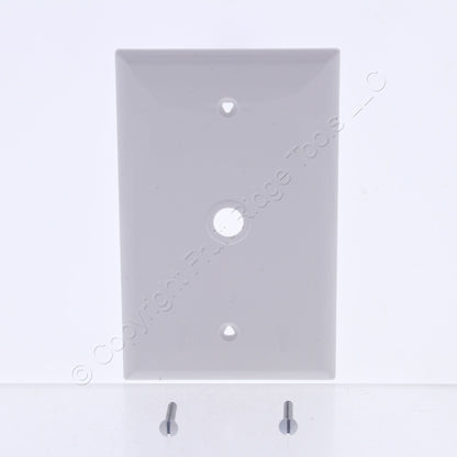 Eaton PJ11W White 1-Gang Phone .406" Unbreakable Mid-Size Wallplate Box Mount