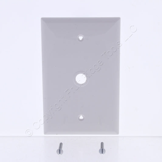 Eaton PJ11W White 1-Gang Phone .406" Unbreakable Mid-Size Wallplate Box Mount