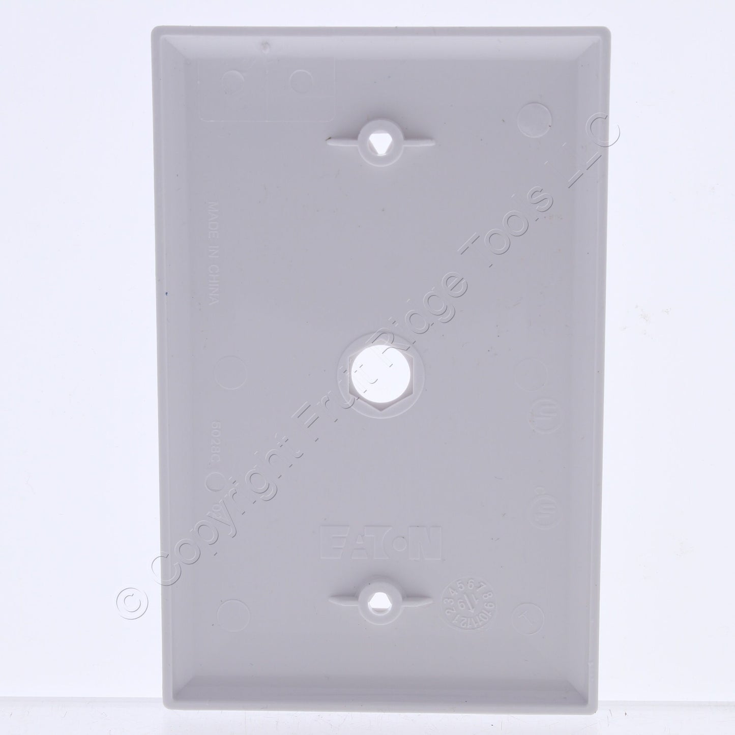 Eaton PJ11W White 1-Gang Phone .406" Unbreakable Mid-Size Wallplate Box Mount