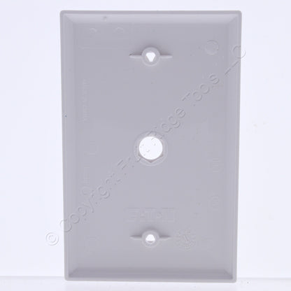 Eaton PJ11W White 1-Gang Phone .406" Unbreakable Mid-Size Wallplate Box Mount