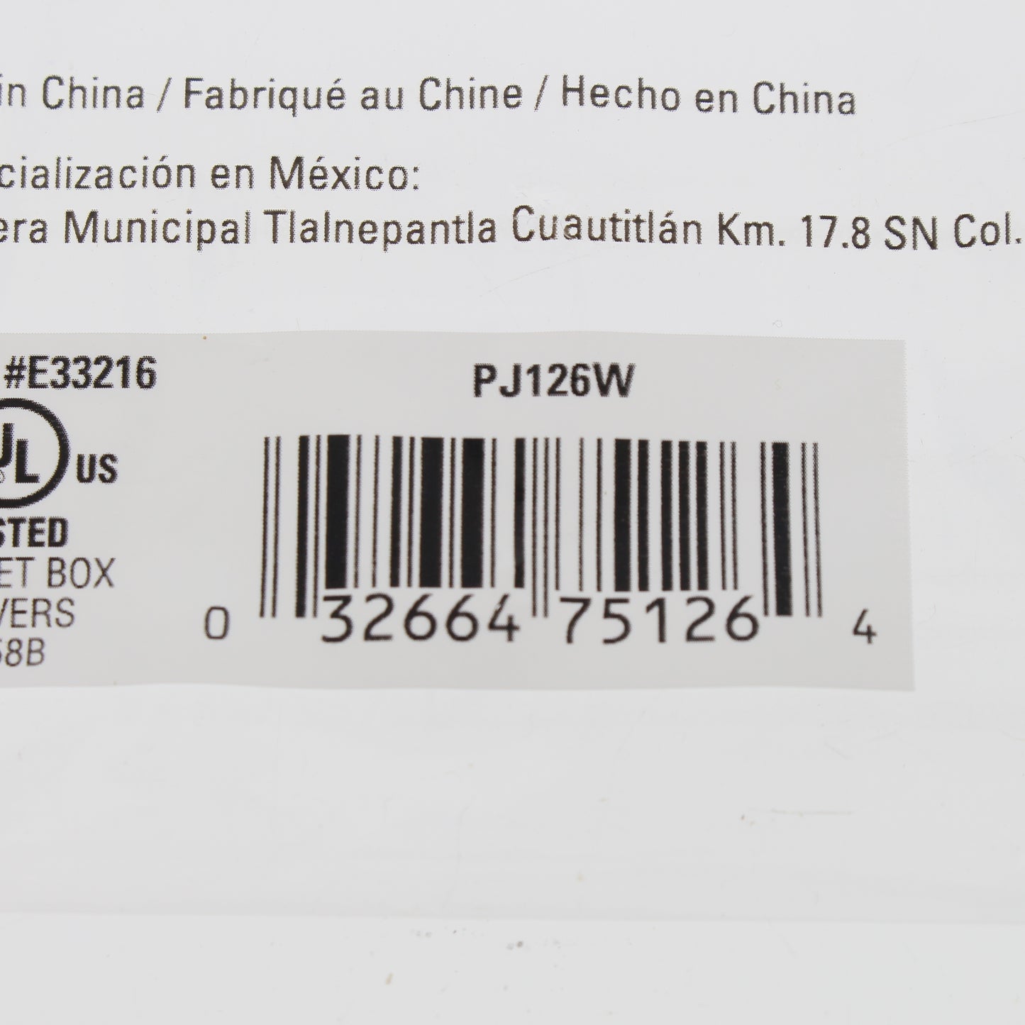Eaton PJ126W White 2-Gang Toggle Decorator Unbreakable Mid-Size Wallplate Cover