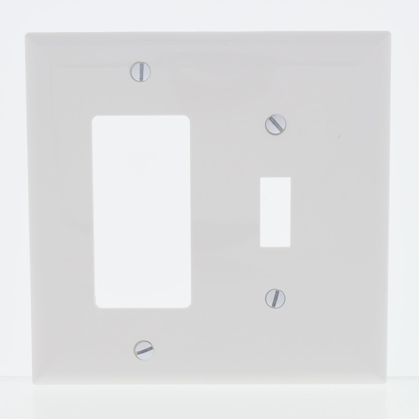 Eaton PJ126W White 2-Gang Toggle Decorator Unbreakable Mid-Size Wallplate Cover