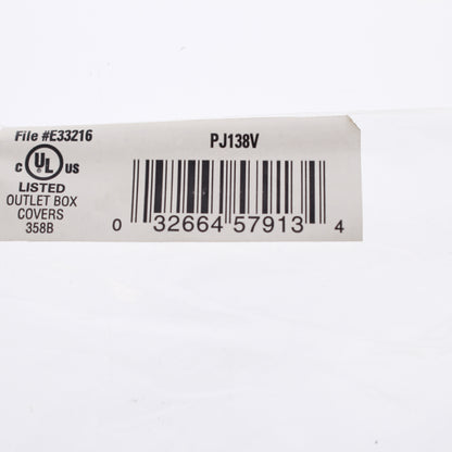 Eaton PJ138V Ivory 2-Gang Duplex Blank Unbreakable Mid-Size Wallplate Box Mount