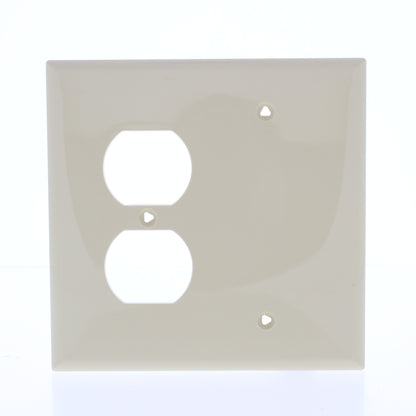 Eaton PJ138V Ivory 2-Gang Duplex Blank Unbreakable Mid-Size Wallplate Box Mount