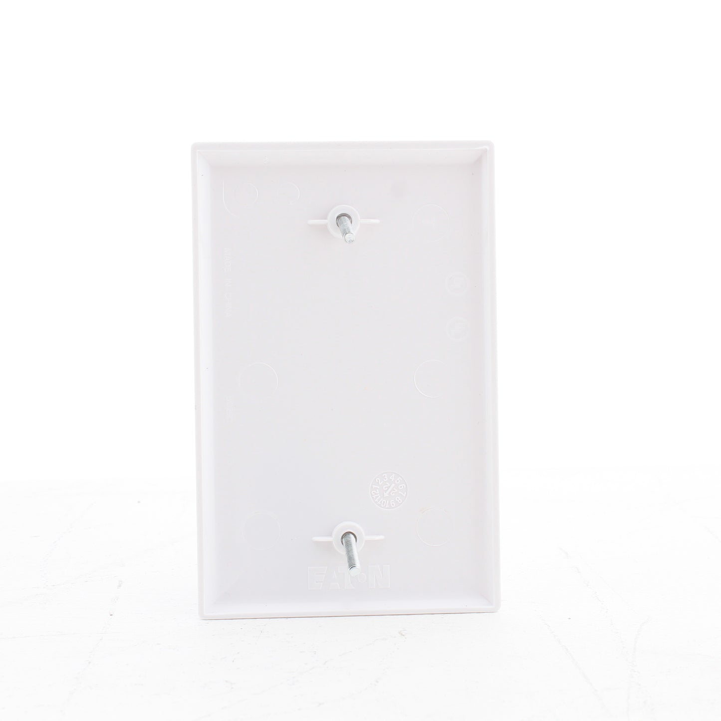 Eaton PJ13W White 1-Gang Blank Unbreakable Mid-Size Wallplate Cover Box Mount