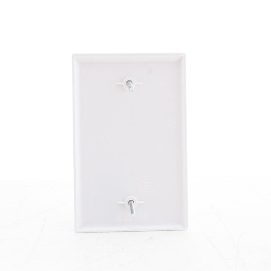 Eaton PJ13W White 1-Gang Blank Unbreakable Mid-Size Wallplate Cover Box Mount