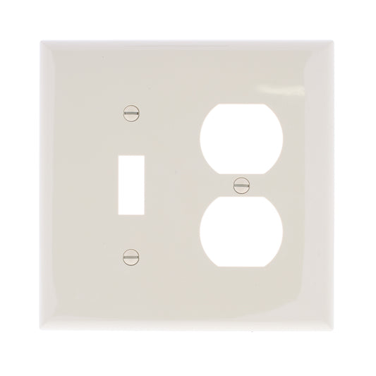 Eaton PJ18V Ivory 2-Gang Toggle Duplex Unbreakable Mid-Size Wallplate Cover 20pc