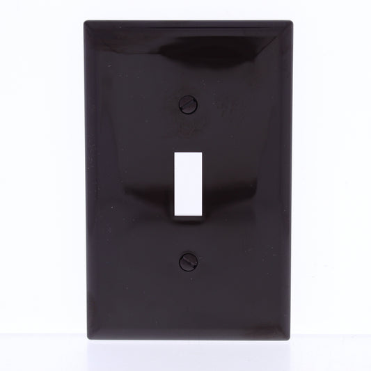 Eaton PJ1B Brown 1-Gang Toggle Switch Unbreakable Mid-Size Wallplate Nylon Cover
