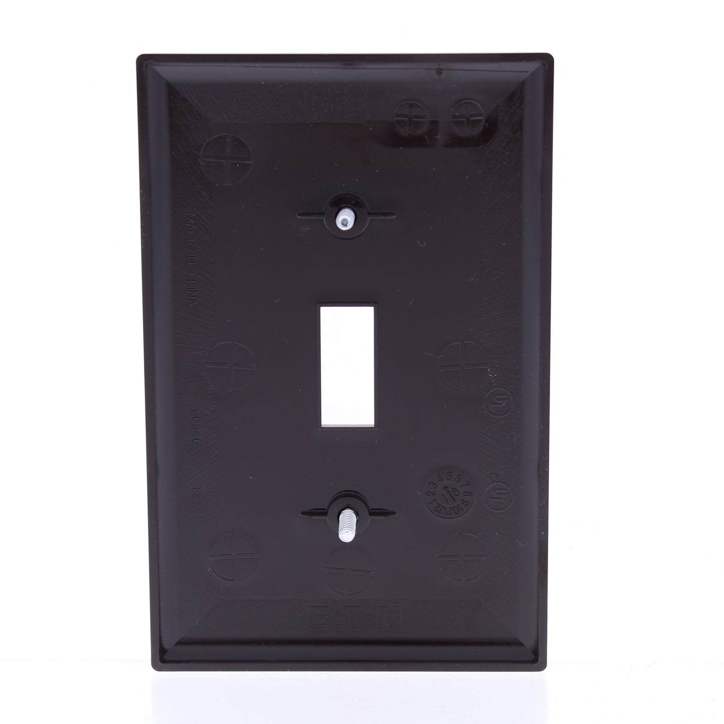 Eaton PJ1B Brown 1-Gang Toggle Switch Unbreakable Mid-Size Wallplate Nylon Cover