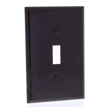 Eaton PJ1B Brown 1-Gang Toggle Switch Unbreakable Mid-Size Wallplate Nylon Cover