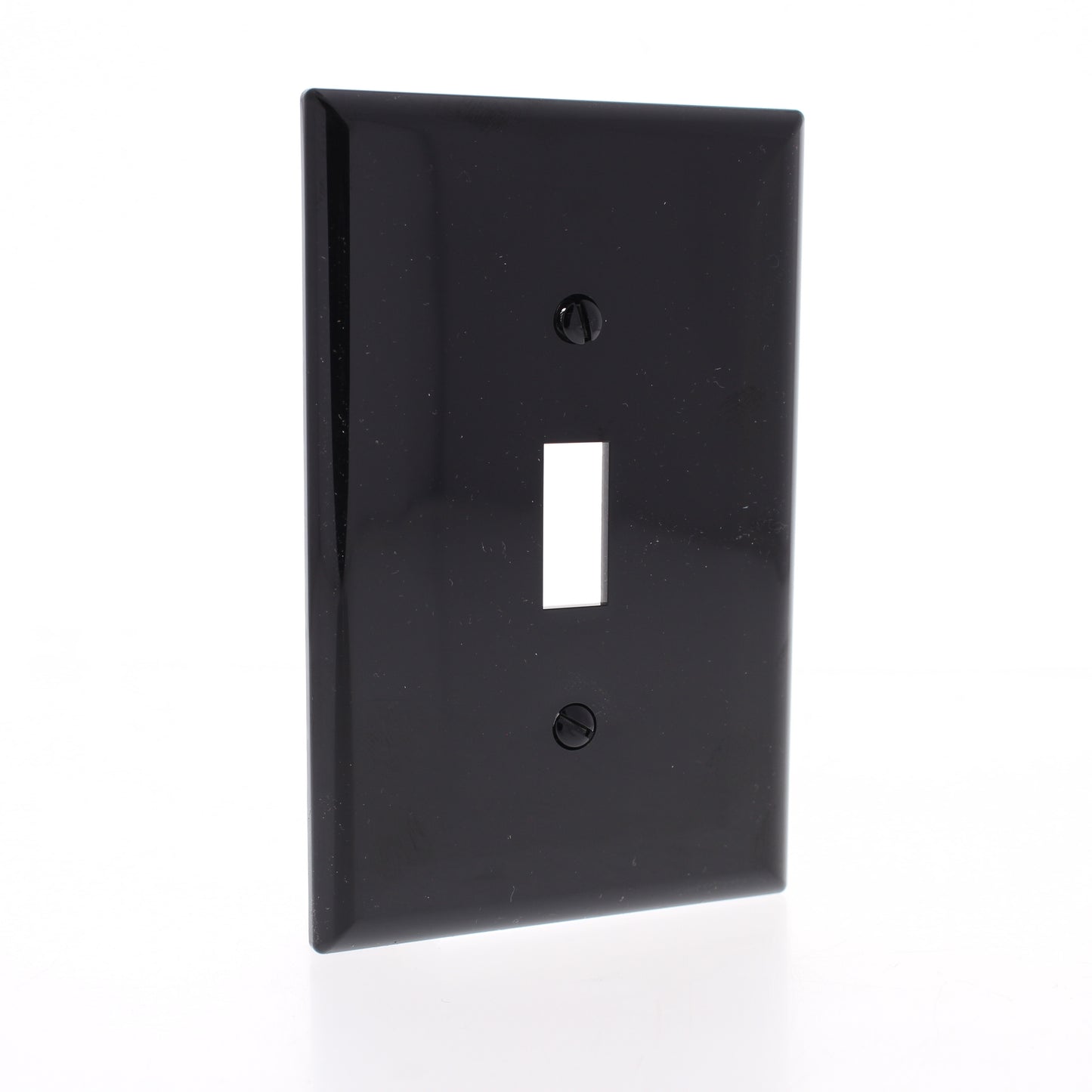 Eaton Black Unbreakable Mid-Size Toggle Switch Cover Plate Nylon Wallplate PJ1BK